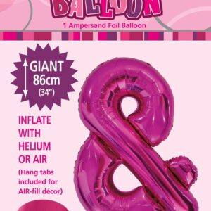 ALPHABET FOIL 86CM - H/PINK &