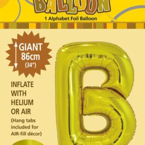 ALPHABET FOIL 86CM - GOLD B