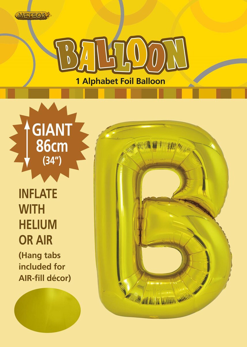 ALPHABET FOIL 86CM - GOLD B