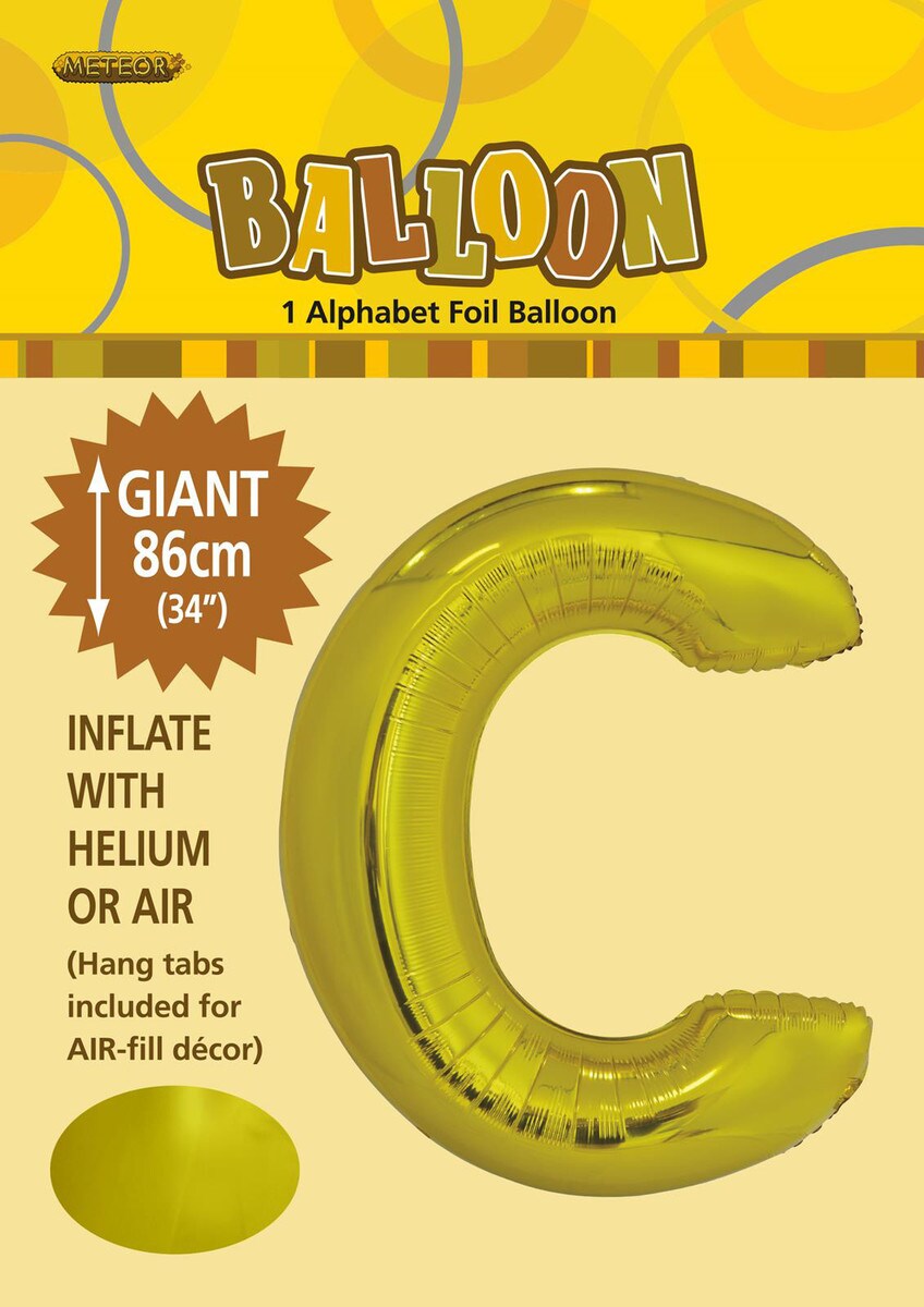 ALPHABET FOIL 86CM - GOLD C