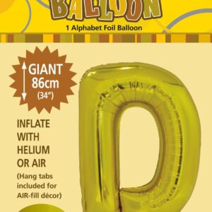 ALPHABET FOIL 86CM - GOLD D