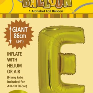 ALPHABET FOIL 86CM - GOLD E