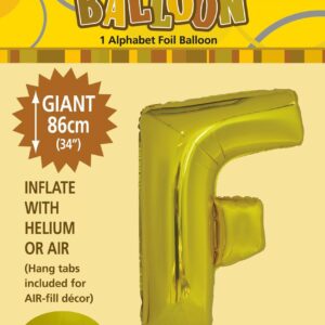 ALPHABET FOIL 86cm - GOLD F