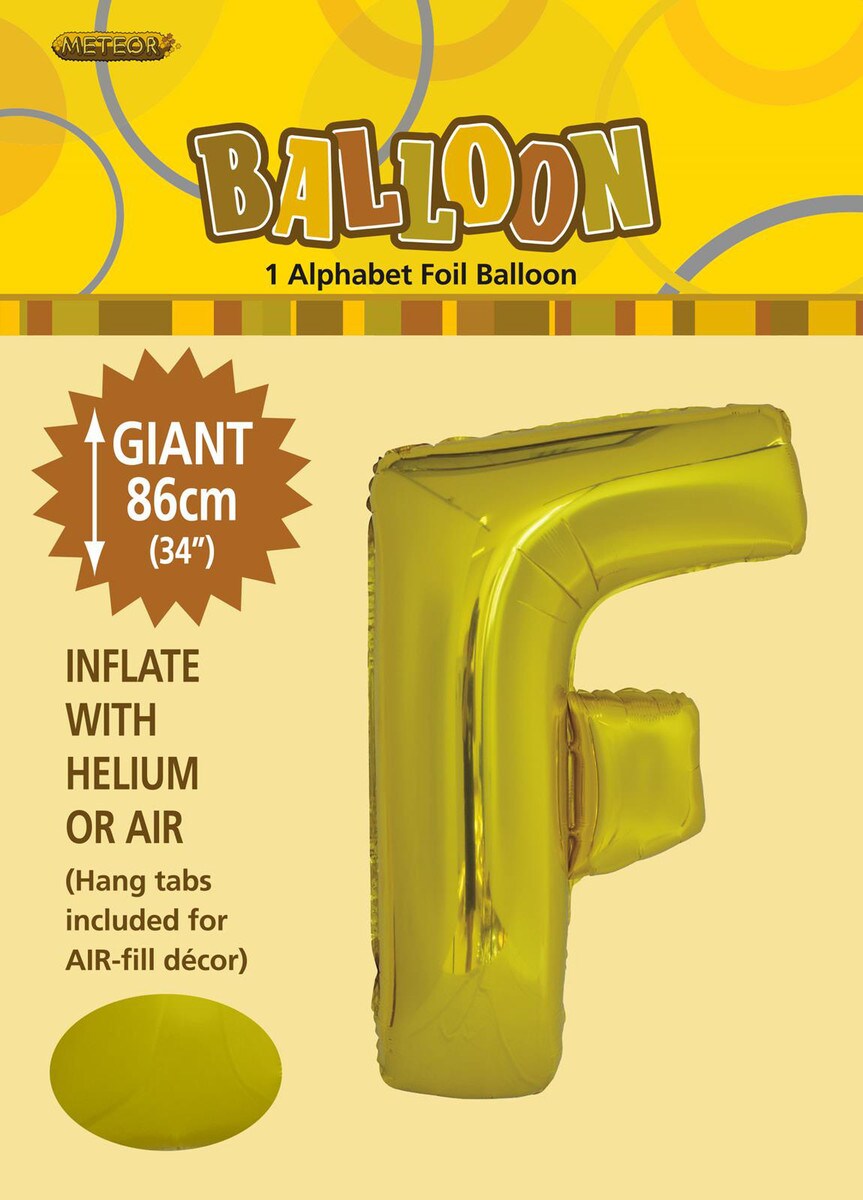 ALPHABET FOIL 86cm - GOLD F