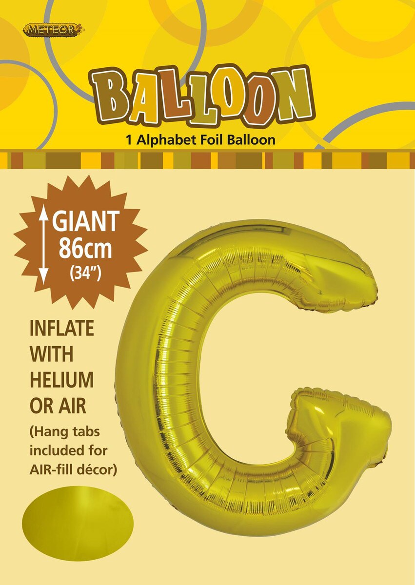 ALPHABET FOIL 86CM - GOLD G