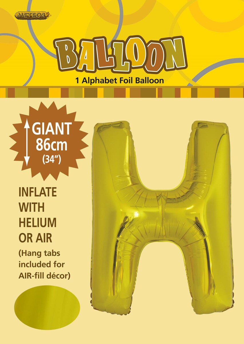 ALPHABET FOIL 86CM - GOLD H