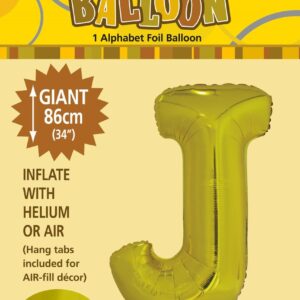 ALPHABET FOIL 86CM - GOLD J