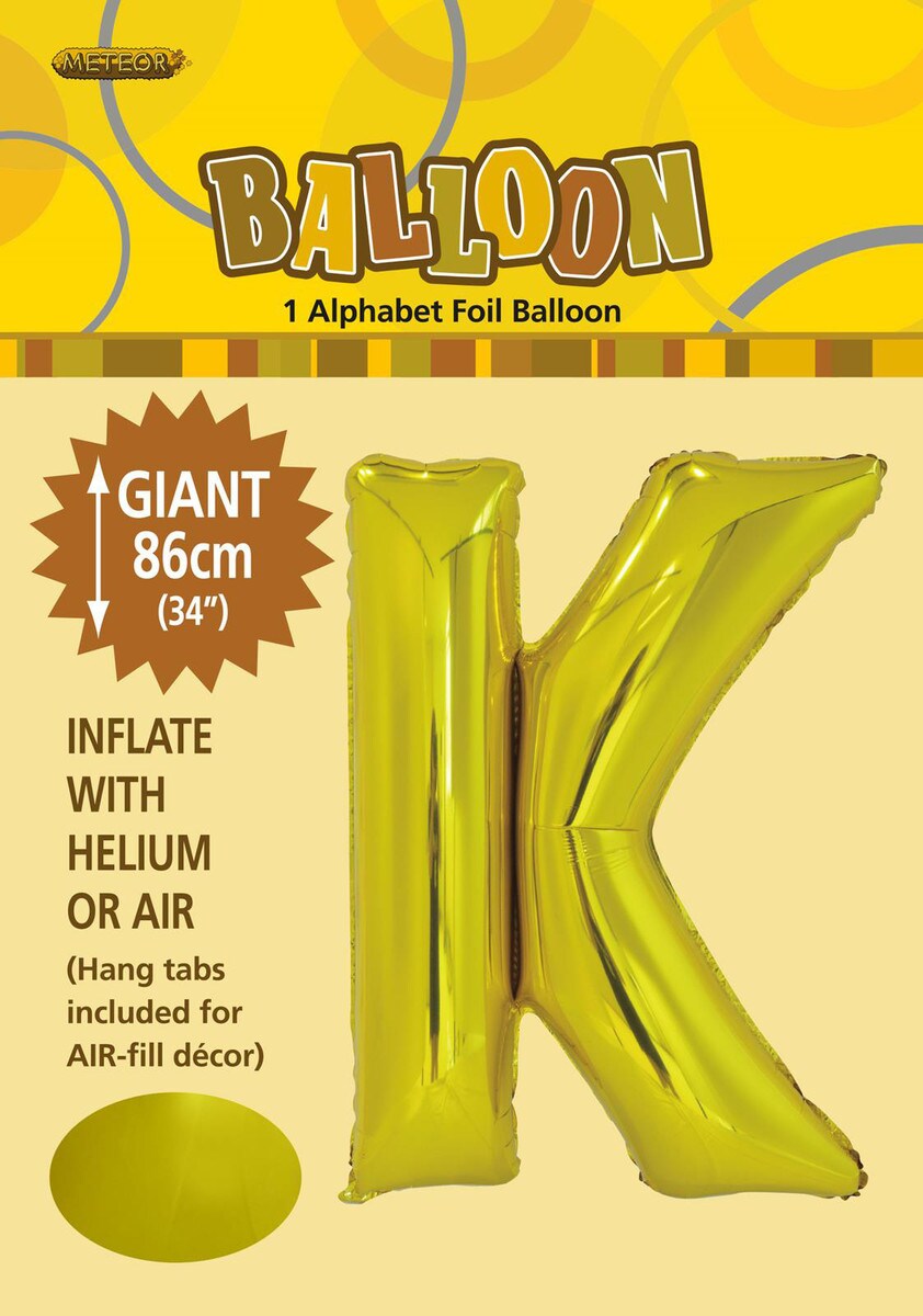 ALPHABET FOIL 86CM - GOLD K