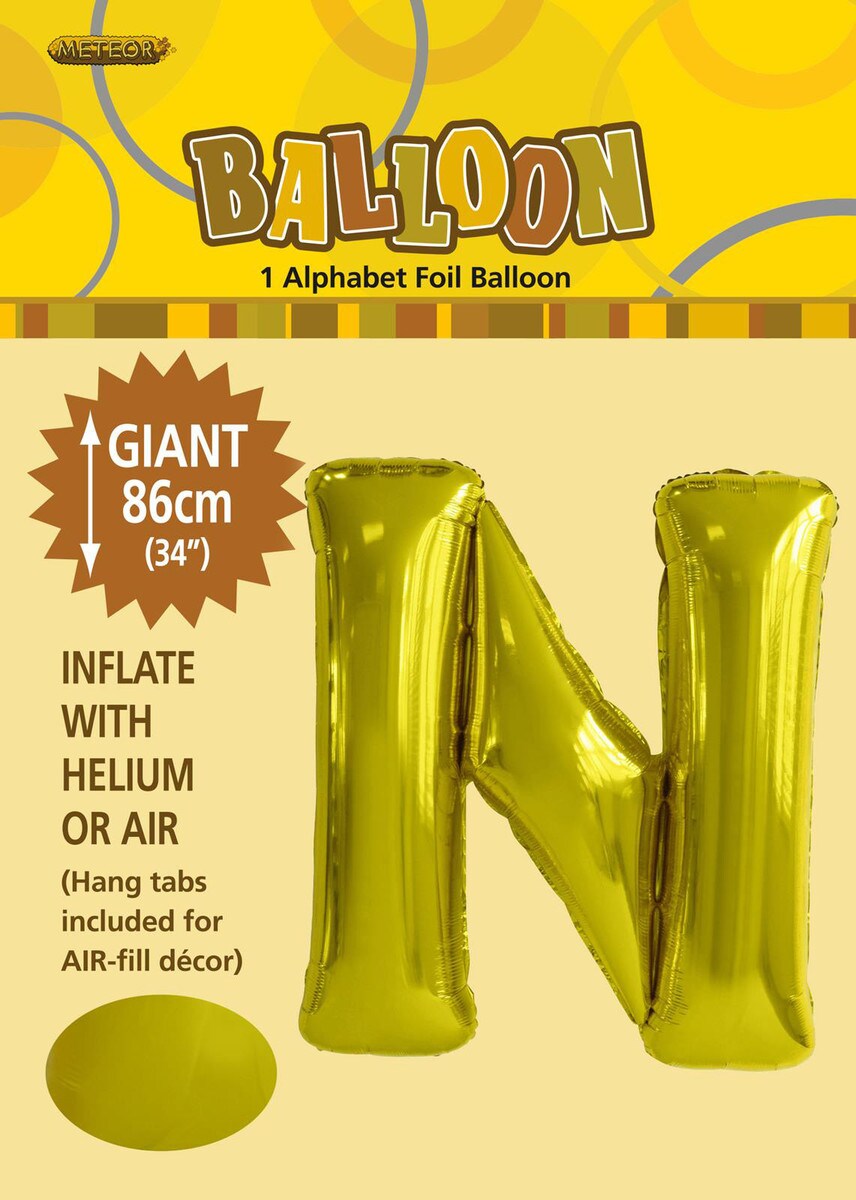 ALPHABET FOIL 86CM - GOLD N