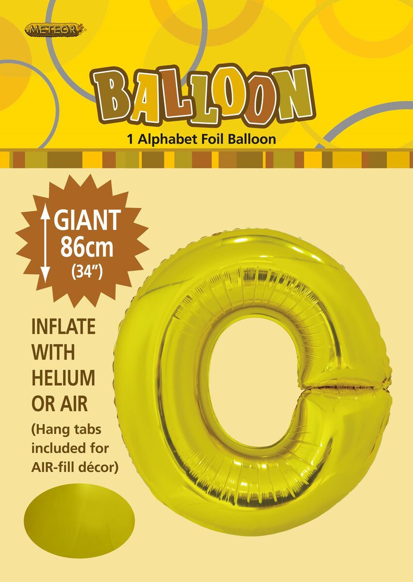 ALPHABET FOIL 86CM - GOLD O