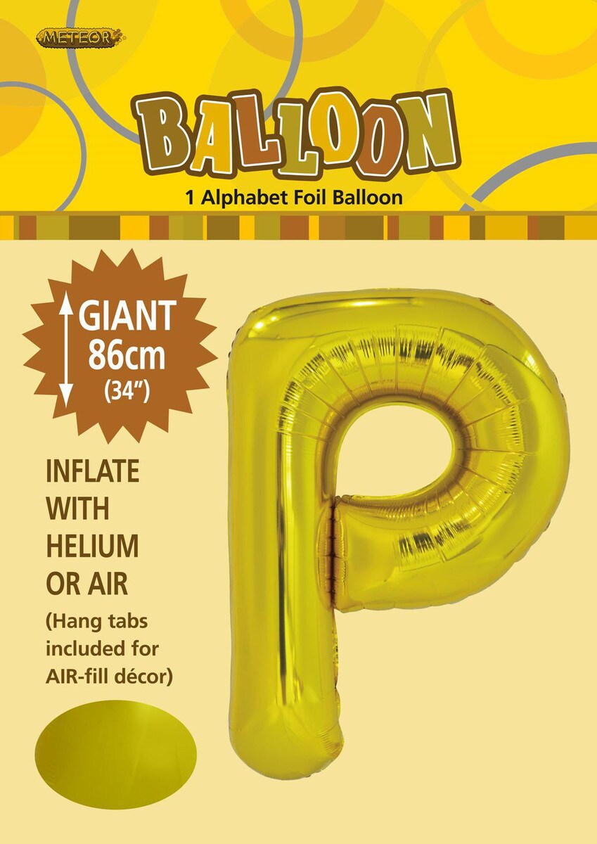 ALPHABET FOIL 86CM - GOLD P