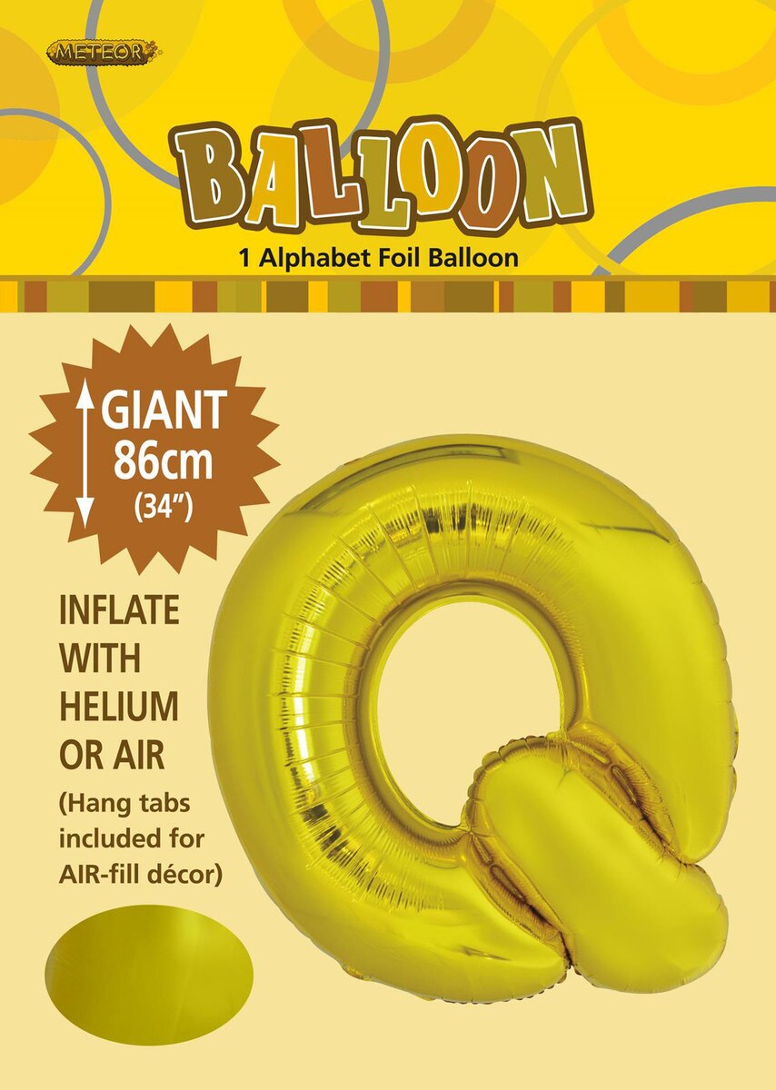 ALPHABET FOIL 86CM - GOLD Q