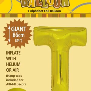 ALPHABET FOIL 86CM - GOLD T