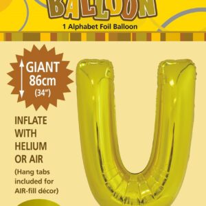 ALPHABET FOIL 86CM - GOLD U