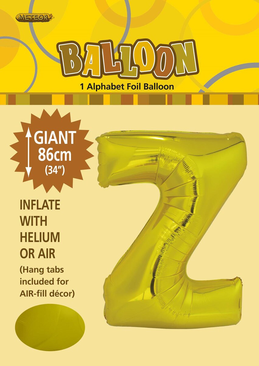 ALPHABET FOIL 86CM - GOLD Z