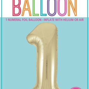 NUMERAL F/BALLOON - W/GOLD 1
