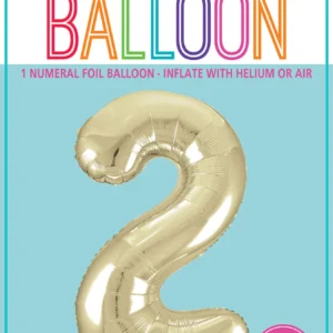 NUMERAL F/BALLOON - W/GOLD 2