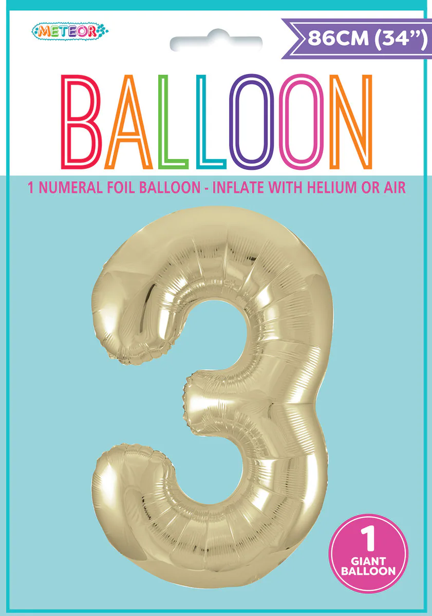 NUMERAL FOIL 34′ PKG CHAMPAGNE GOLD 3