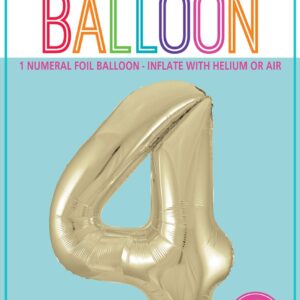 NUMERAL FOIL 34′ PKG CHAMPAGNE GOLD 4