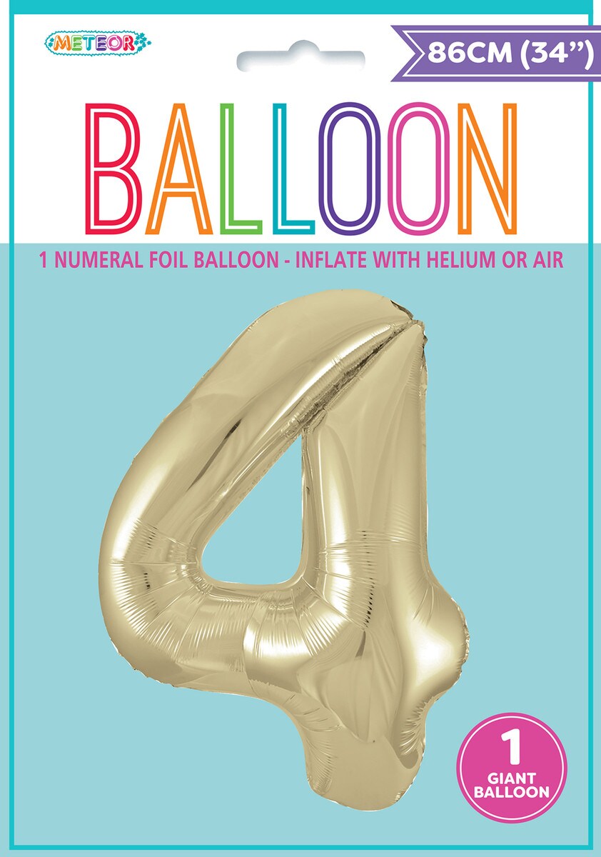 NUMERAL FOIL 34′ PKG CHAMPAGNE GOLD 4