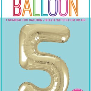 NUMERAL FOIL 34′ PKG CHAMPAGNE GOLD 5