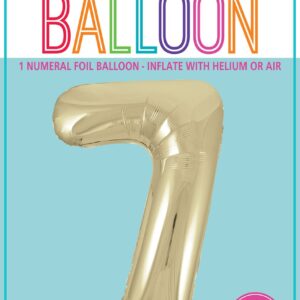 NUMERAL FOIL 34′ PKG CHAMPAGNE GOLD 7