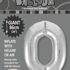NUMERAL FOIL 34in PKG- SILVER 0