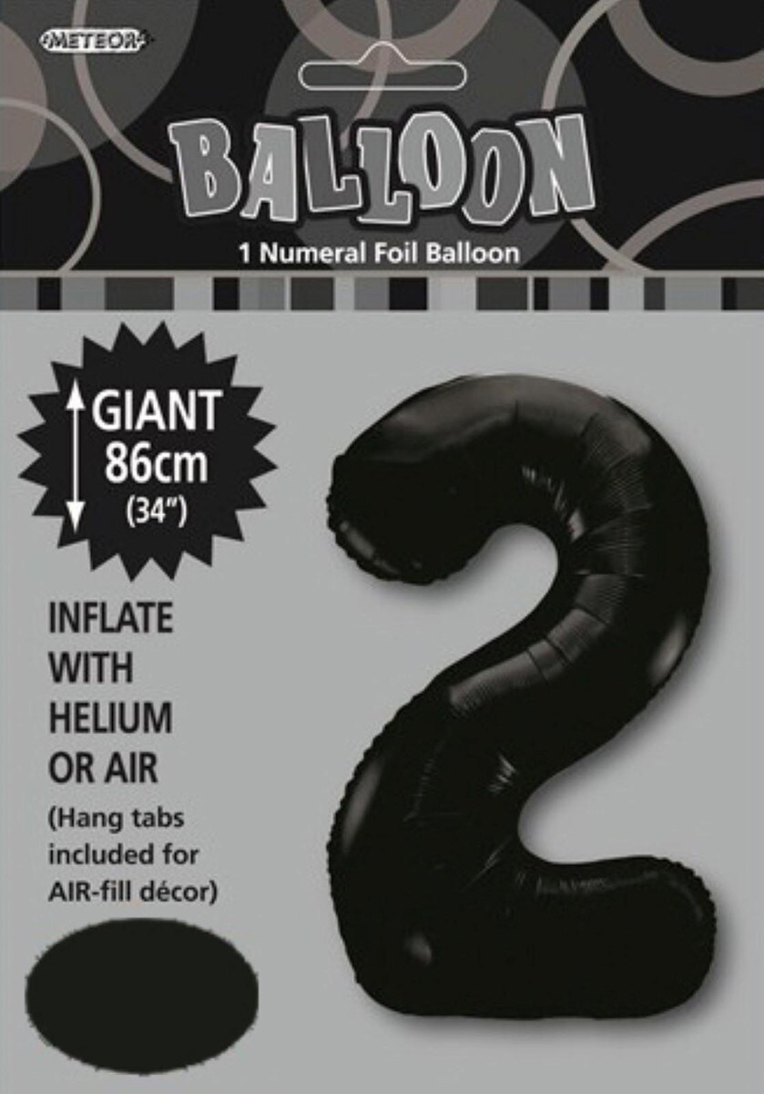 NUMERAL FOIL 34in PKG- BLACK 2