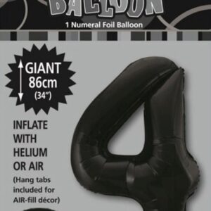 NUMBER FOIL BALLOON 86CM - BLACK 4