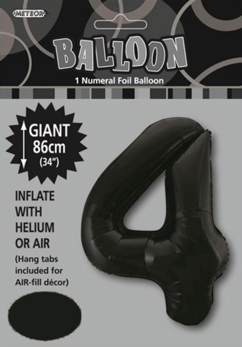NUMBER FOIL BALLOON 86CM - BLACK 4