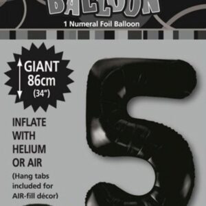 NUMBER FOIL BALLOON 86CM - BLACK 5