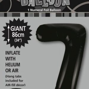 NUMBER FOIL BALLOON 86CM - BLACK 7