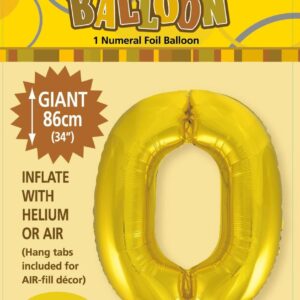NUMERAL FOIL 34in PKG- GOLD 0
