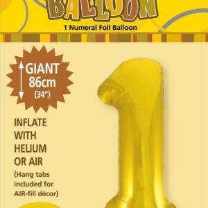 NUMERAL FOIL 34in PKG- GOLD 1