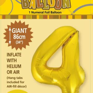NUMBER FOIL BALLOON 86CM - GOLD 4