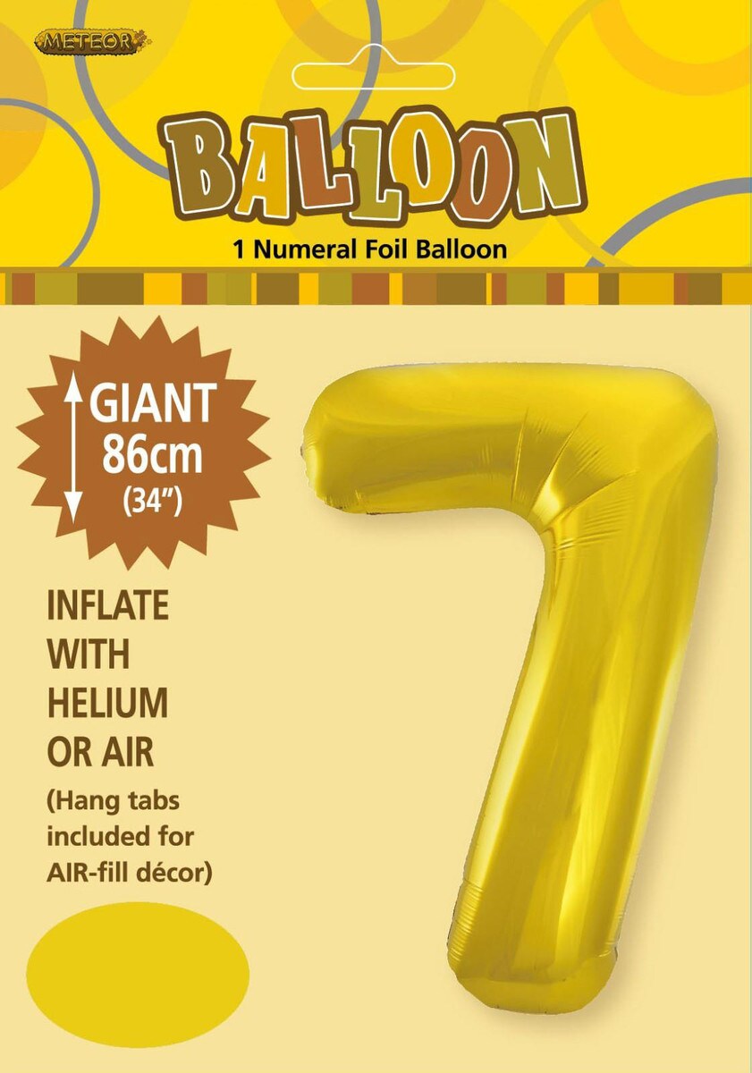 NUMBER FOIL BALLOON 86CM - GOLD 7