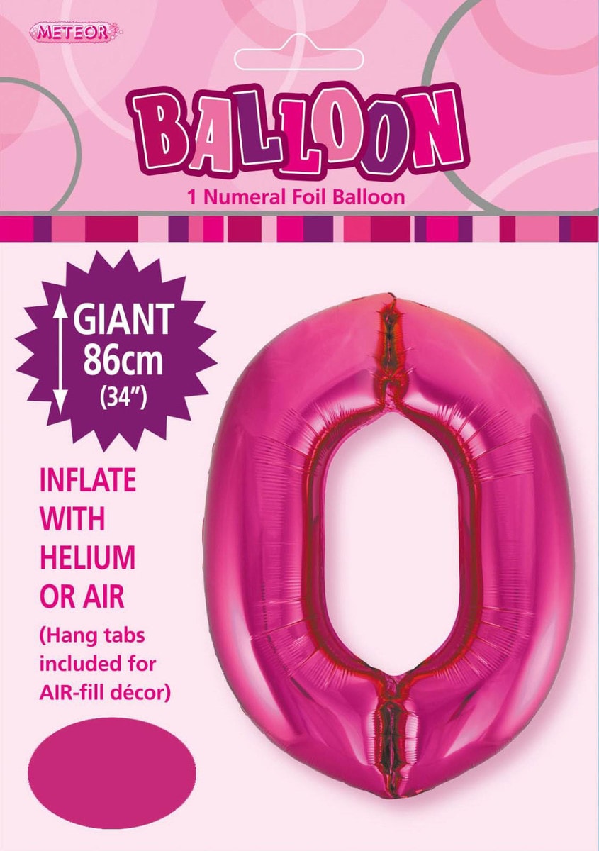 NUMERAL FOIL 34in PKG- H/PINK 0