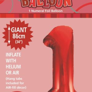 NUMERAL FOIL 34in PKG- RED 1