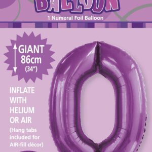 NUMERAL FOIL 34' PKG PURPLE 0