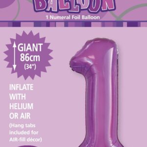 NUMERAL FOIL 34' PKG PURPLE 1