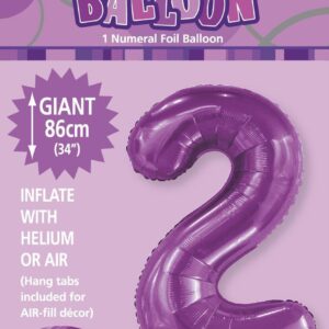 NUMERAL FOIL 34' PKG PURPLE 2