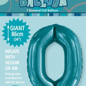 NUMERAL FOIL 34in PKG -C/TEAL 0