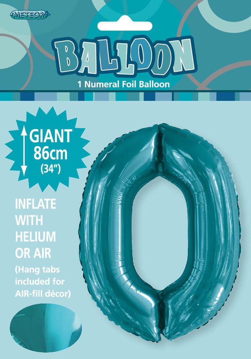 NUMERAL FOIL 34in PKG -C/TEAL 0