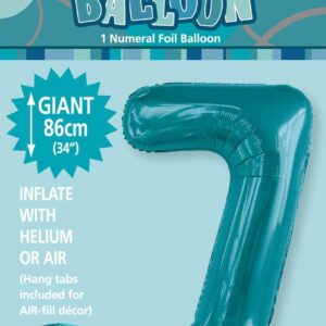 NUMERAL FOIL 34in PKG -C/TEAL 7