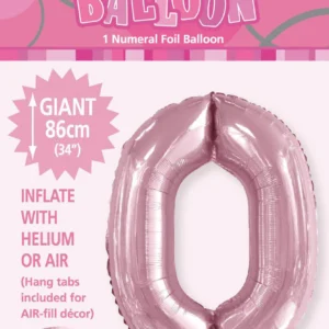 NUMERAL FOIL 34in PKG-L/PINK 0