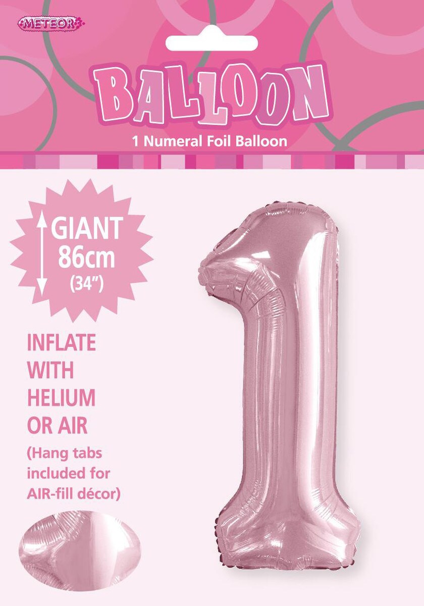 NUMERAL FOIL 34in PKG-L/PINK 1