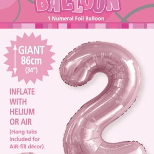 NUMERAL FOIL 34in PKG-L/PINK 2