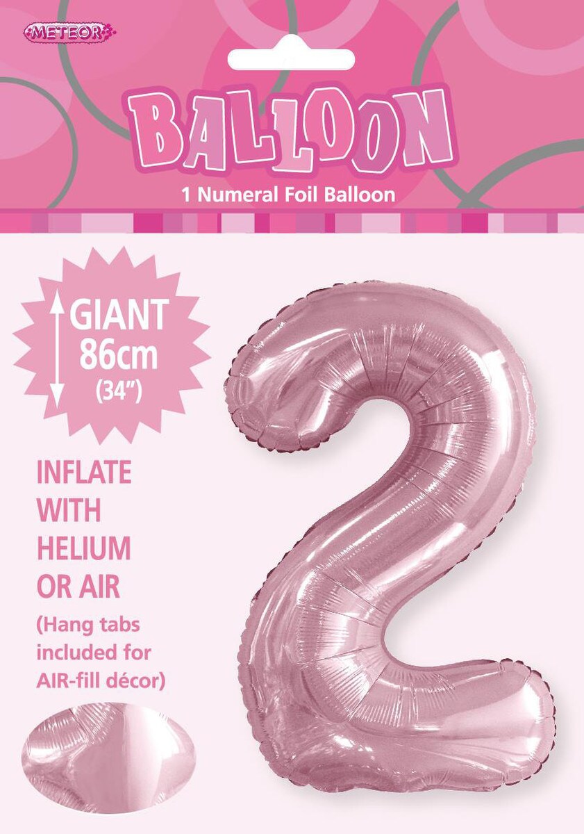 NUMERAL FOIL 34in PKG-L/PINK 2