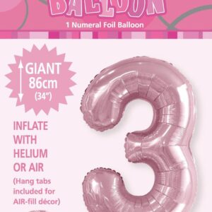 NUMERAL FOIL 34in PKG-L/PINK 3