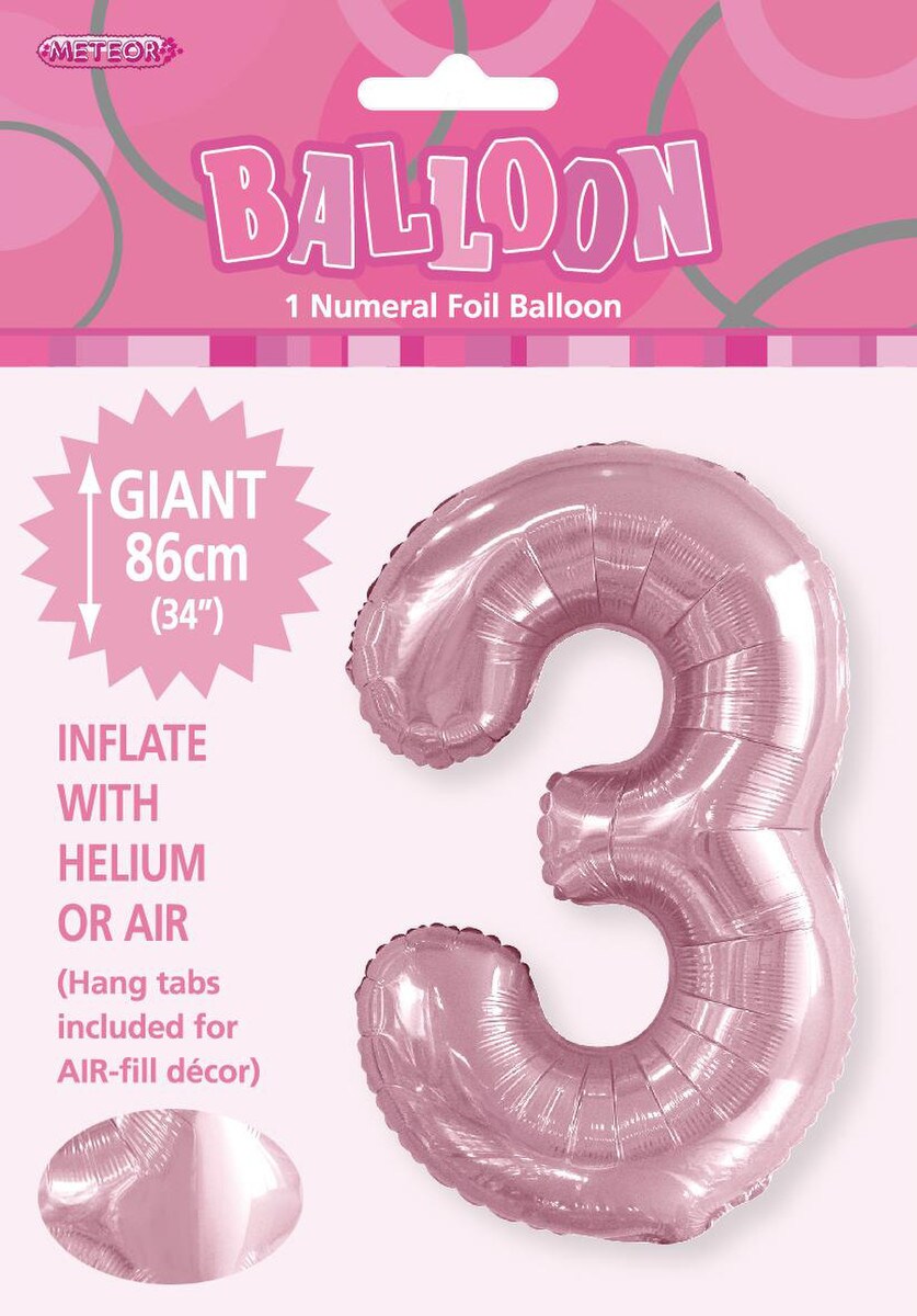 NUMERAL FOIL 34in PKG-L/PINK 3
